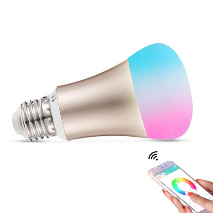 Bec Led Smart Wi-Fi E27, 5W, Rgb+6400K, lumina rece, 850Lm [2]