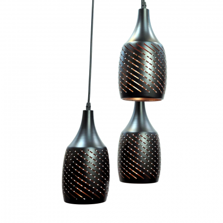 Lustra 3 Pendule E27 TRACY BK [2]