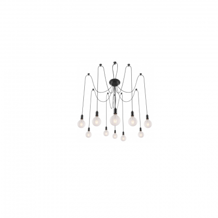 Lustre - Suspensie , 8 x E27, Neagra, STUNO VN