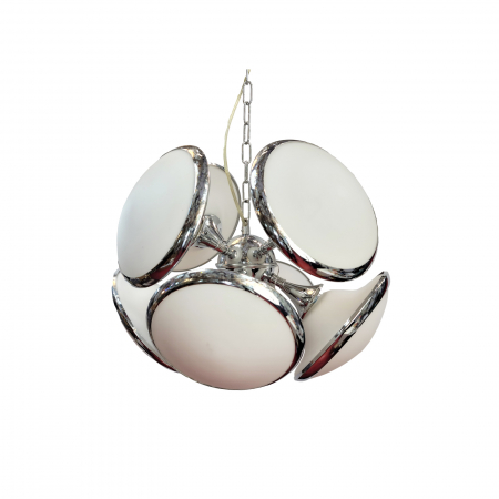 Candelabre - Lustra Silver Sticla 8 Brate E27 KUOYO