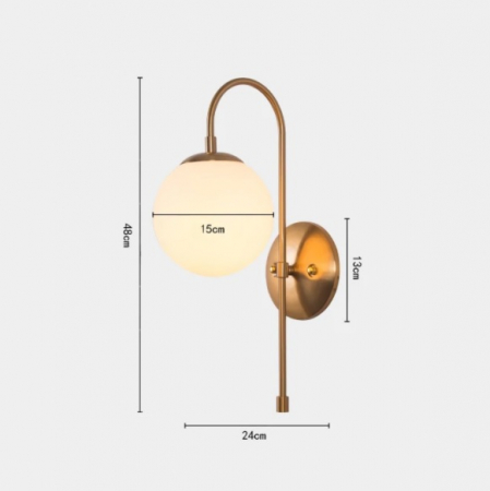 Aplica Gold Glob Sticla E27 BRAVI UP [5]