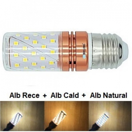 Becuri LED - Bec LED E27 12W Corn 3 Functii