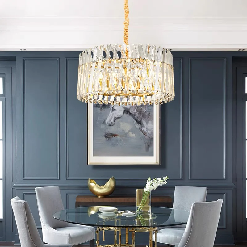 Produse Noi - Candelabru 9 X E27 600MM SEWA GOLD KRISTAL