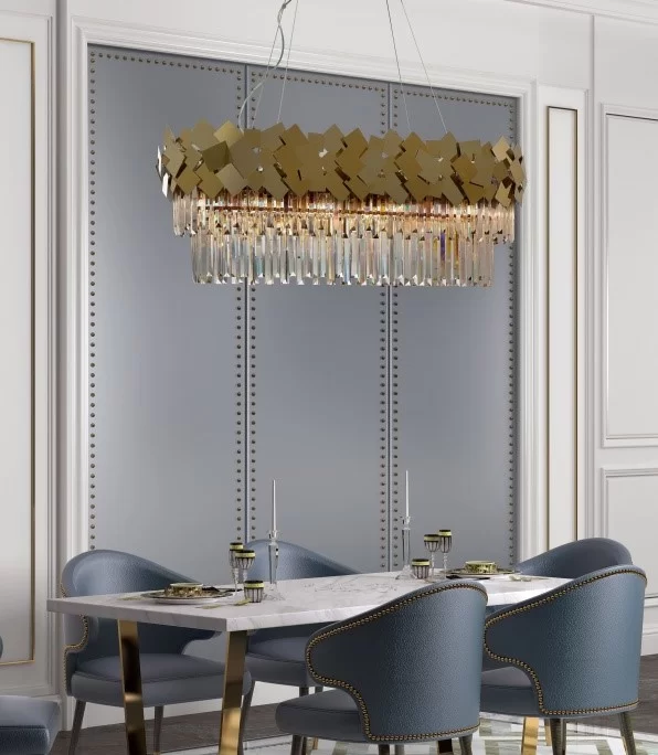 Produse Noi - Candelabru Armidale Cristal Gold 800x300mm