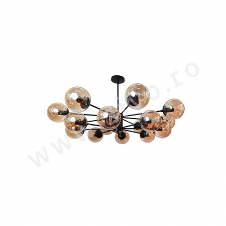 Candelabre - Lustra 16 Brate GLOB AMBER 16xE27 HENDERSON LX