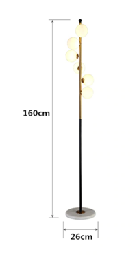 Lampadar LED Gold Globes TVER [5]