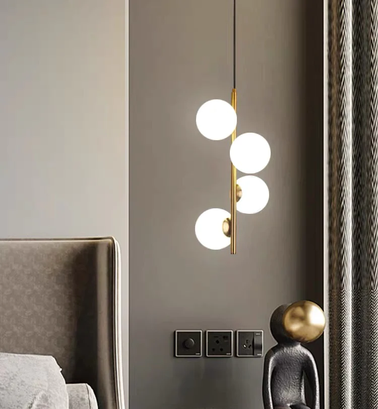 Pendule - Lustra 4 X G9, FLOW GOLD GLOBE
