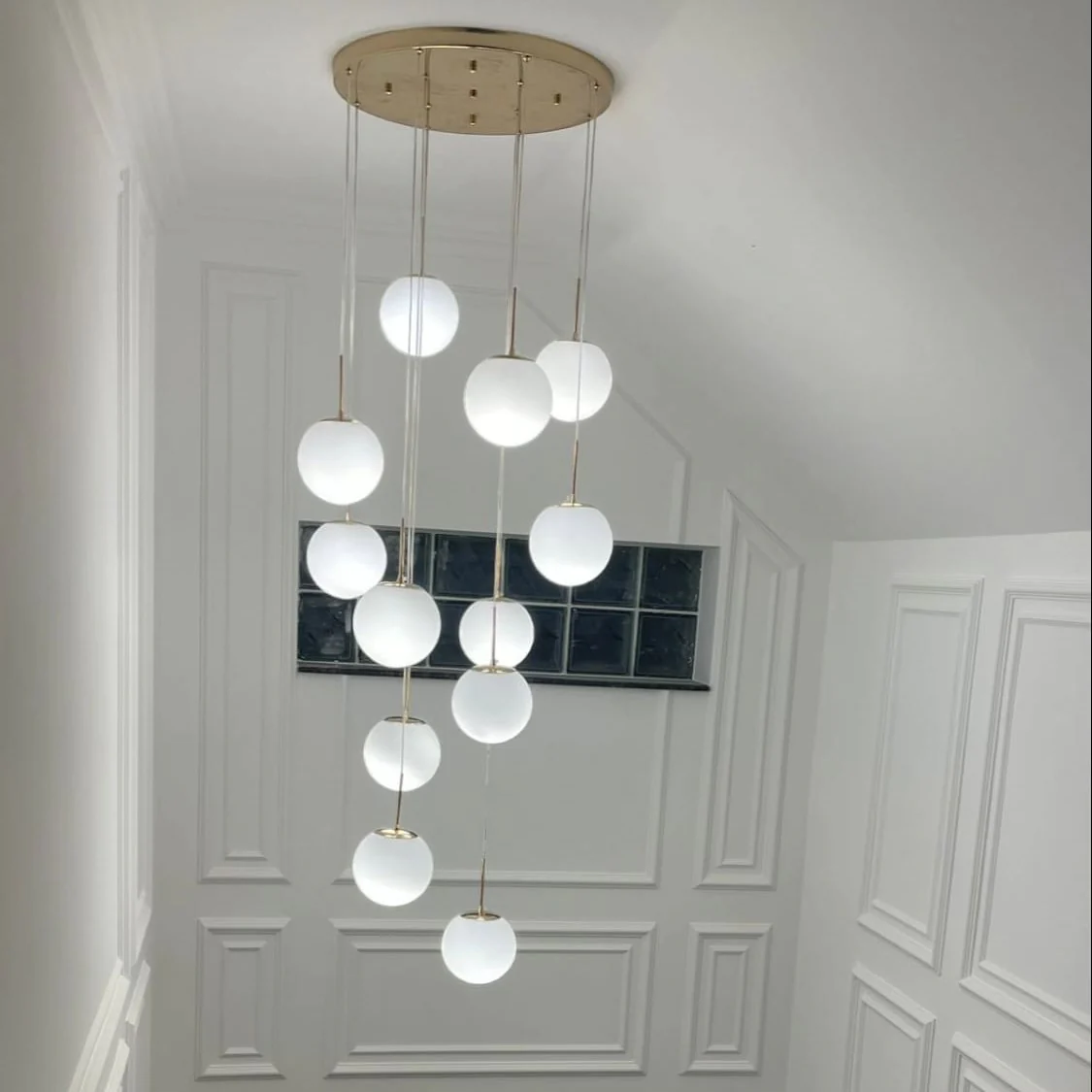 Produse Noi - Lustra GOLD Globe Grafton 12xE27 200CM