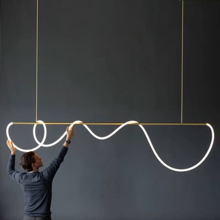 Lustra LED GOLD DALI 120W 3 tipuri de lumina 1.5M [1]