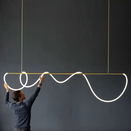 Lustra LED GOLD DALI 120W 3 tipuri de lumina 2.5M [1]