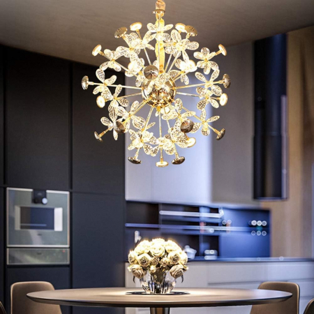 Pendule - Lustra LED HERTA, 90W, GOLD, 3 LUMINI