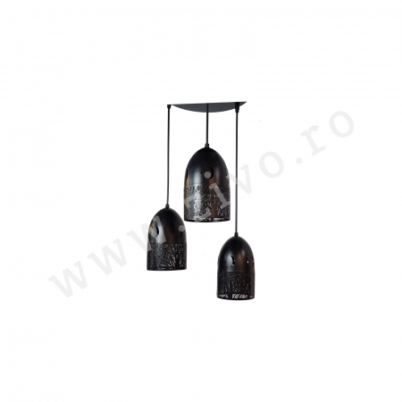 Lustre - Lustra 3 Pendule E27 MAAN BK