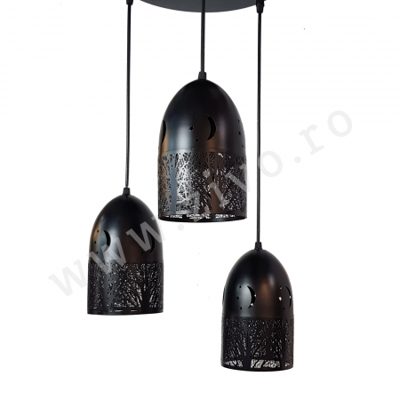 Lustra 3 Pendule E27 MAAN BK [1]