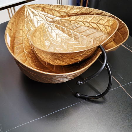 Obiect decorativ metalic LEAF L GALWAY [3]