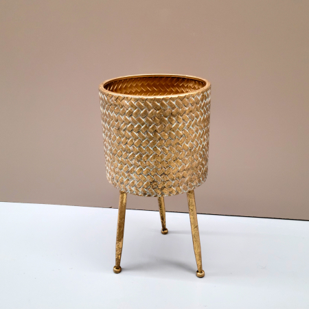 Ornament Ghiveci Auriu Motive Orientale ARKLOW [0]