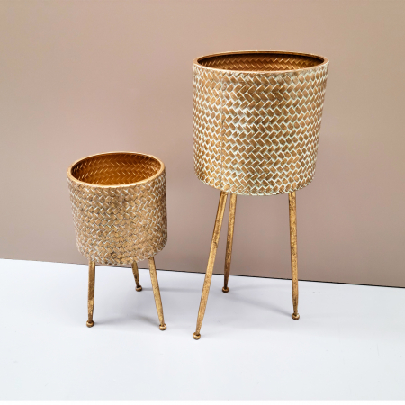 Ornament Ghiveci Auriu Motive Orientale ARKLOW [2]