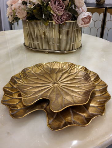 Produse Noi - Obiect Decorativ Metalic Tava Auriue M