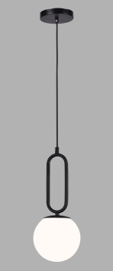 Produse Noi - Pendul BLACK Glob Sticla E27 BRAVI HOLE