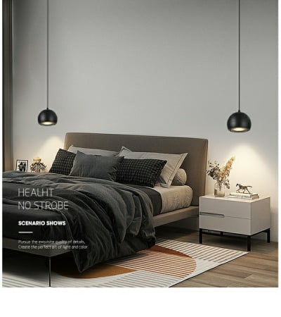 Pendul LED Sina Magnetica, Lumina Neutra, 7W, Negru [1]