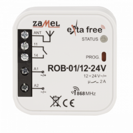 Produse SMART - Receiver radio pentru usa garaj 12-24V, Zamel ROB-01