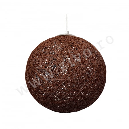 Pendul  E27  Material Natural Impletit 30CM SIGRID GLOB BROWN [1]