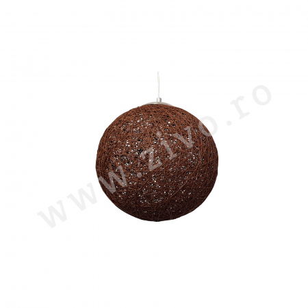Produse Noi - Pendul  E27  Material Natural Impletit 30CM SIGRID GLOB BROWN