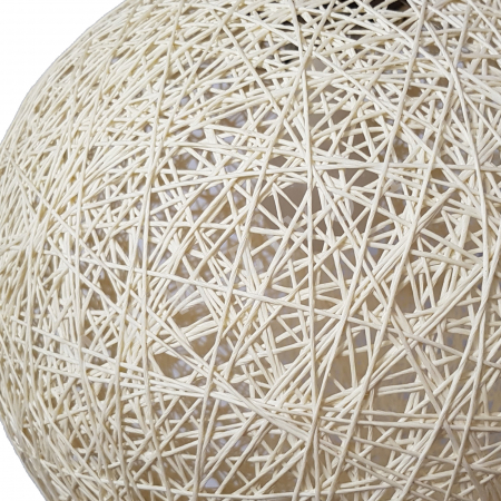 Pendul  E27 GLOB Material Natural Impletit 30CM SIGRID CREAM [2]