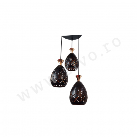 Lustre - Lustra 3 Pendul E27 SIMON BK