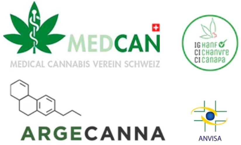 Asociatia elvetiana a canabisului medicinal (MEDCAN), Asociatia Elvetiana a producatorilor de canepa (IG Hanf) si comunitatea Arge Canna din Austria.