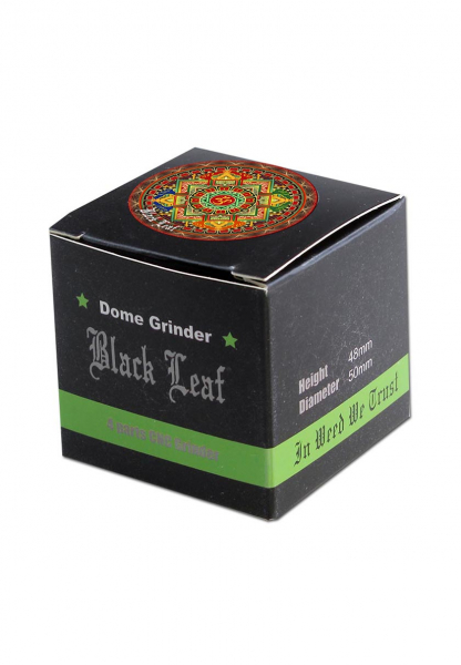 Grinder metalic Black Leaf, Mandala, 4 parti, Amber, Ø50mm [3]