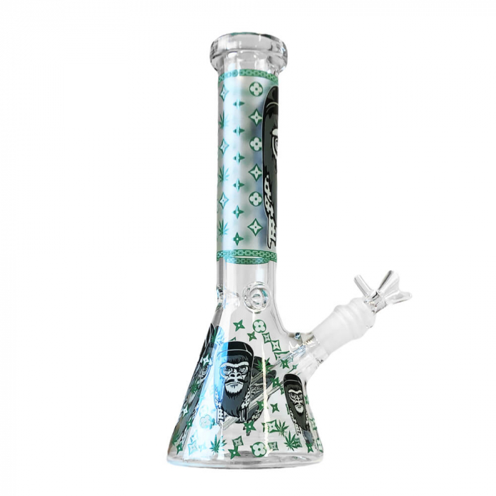 Bong sticla, Black Sheep, Glow Green Gorilla, Triple Glass, 25cm [2]