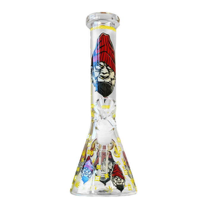 Bong sticla, Black Sheep, Glow Dark Yellow Gorilla, Triple Glass, 25cm [3]