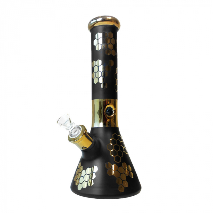 Bong sticla, Black Sheep, Black Bee Hexagon Triple Glass, 32cm [1]