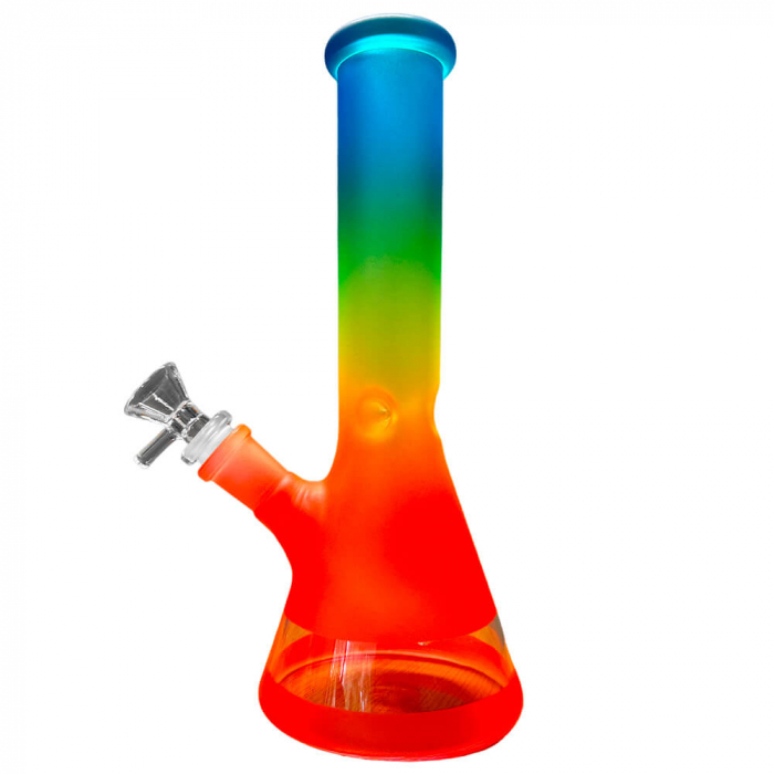 Bong sticla, Black Sheep, Rainbow Gradient Portocaliu, 25cm [2]