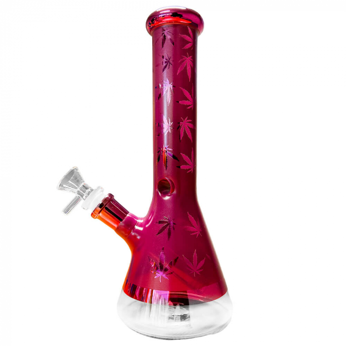 Bong sticla, Black Sheep, Weed Leaves Purple, 25cm [2]