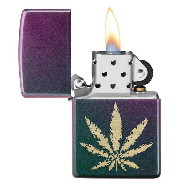 Bricheta originala Zippo, Cannabis Design Iridescent Engraved [2]