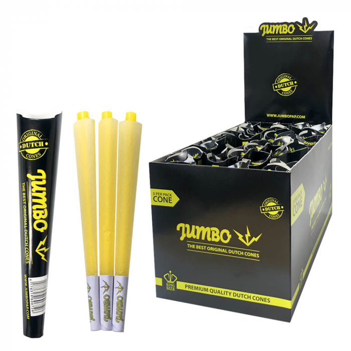 Conuri din canepa pre-rulate Jumbo, King Size, Black x3 [2]