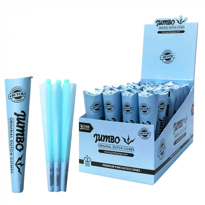Conuri pre-rulate Jumbo, King Size, Albastru x3 [2]