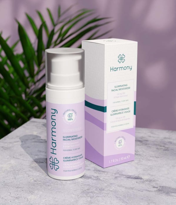 Crema de fata hidratanta CBD, 150mg, Harmony, Glowshield, 50ml [2]