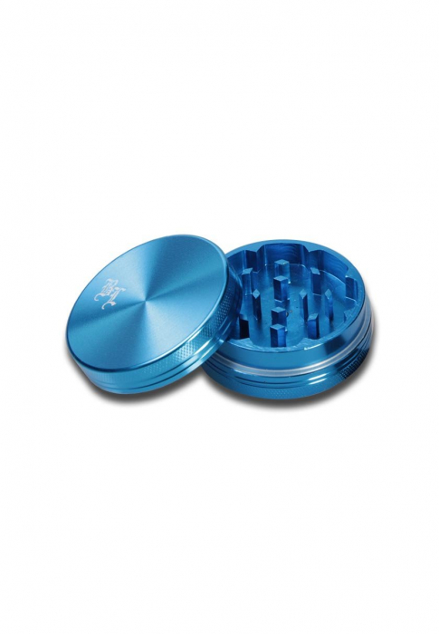Grinder metalic 'Black Leaf', Al SkyBlue, 2 Parti, Ø40mm [2]