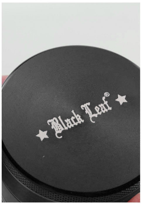 Grinder metalic Black Leaf, Mandala, 4 parti, Negru, Ø50mm [2]