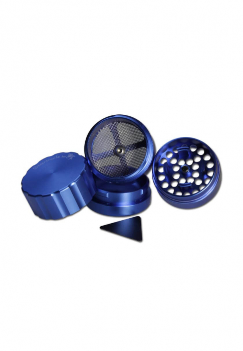 Grinder metalic 'Black Leaf' Startrails, Albastru, 4 parti, Ø42mm [2]