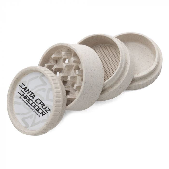 Grinder 'Santa Cruz' din Canepa, Alb, 3 Parti, Ø55mm [3]