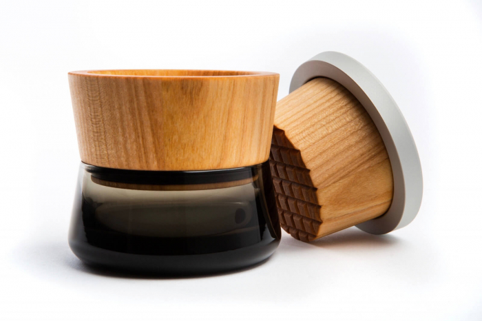 Grinder 'Stona' Premium, Lemn de Cires, Pearl Grey [2]