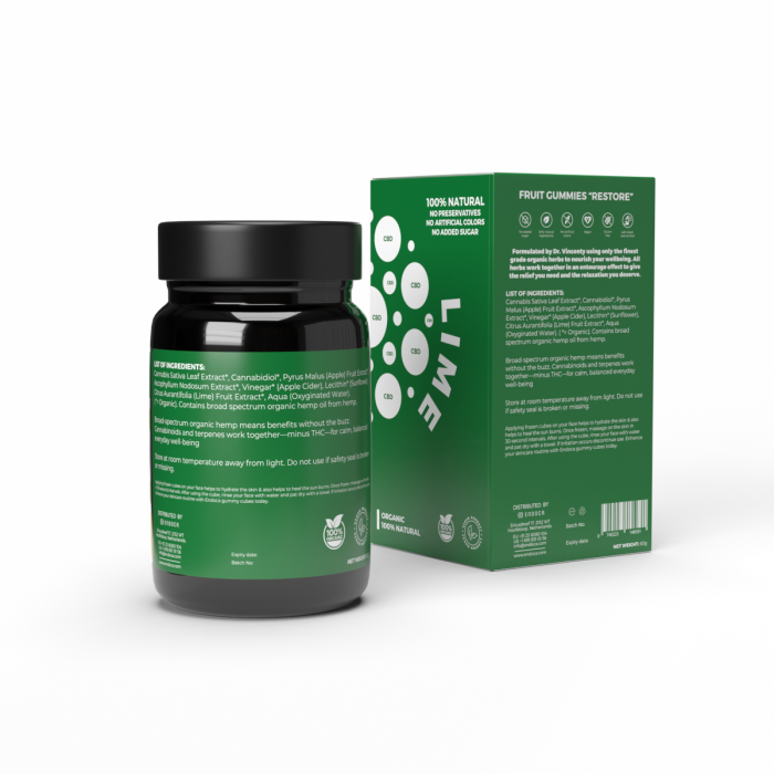 Jeleuri CBD, Endoca, RESTORE, Lime, 1200mg [3]