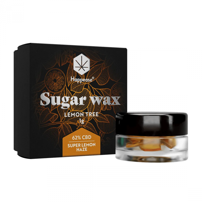 Sugar Wax CBD + terpeni, 62%, 1gr, HAPPEASE, Super Lemon Haze [1]