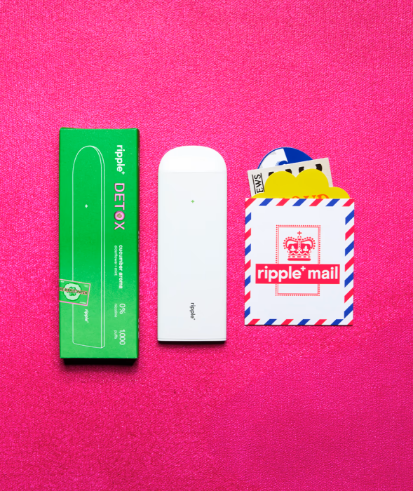 Tigara electronica, Ripple+, DETOX, Castravete, fara nicotina, 1000 pufuri [7]