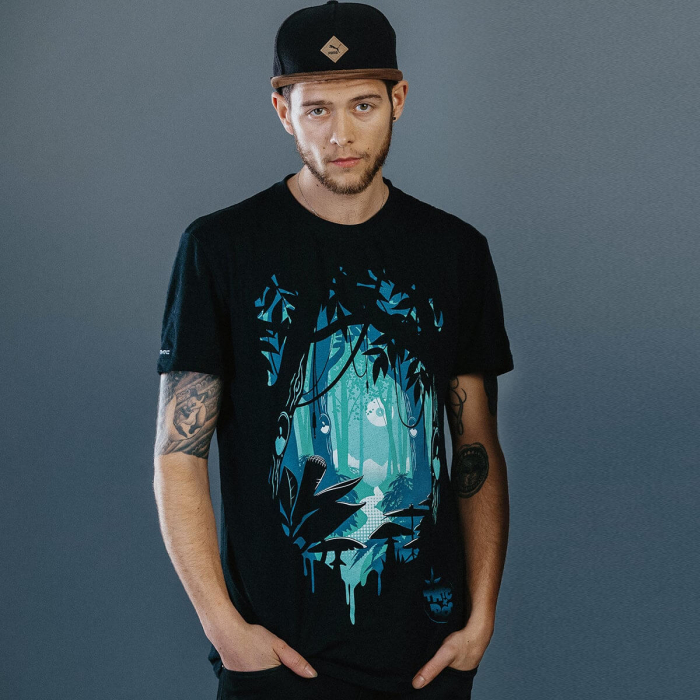 Tricou THTC Deep Forest - Canepa/Bumbac - Negru [2]