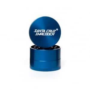 Grindere tutun si ierburi - Grinder metalic 'Santa Cruz' Medium, Albastru, 3 Parti, Ø53mm