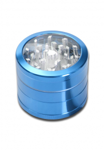 Grindere tutun si ierburi - Grinder metalic Neutral Window, Sky Blue, 4 parti, Ø50mm